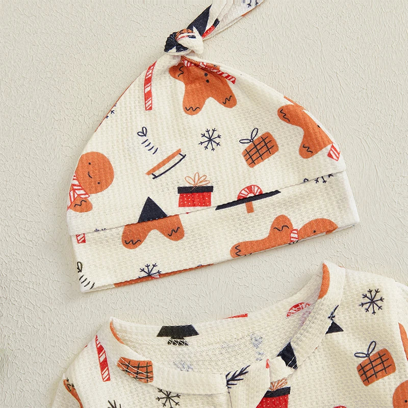 Pyjama Bébé “Magie d’Hiver” – Ensemble Festif avec Bonnet ou Bandeau Inclus