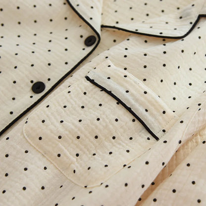 Pyjama Femme “Point Doux” – Ensemble en Coton Élégant et Confortable