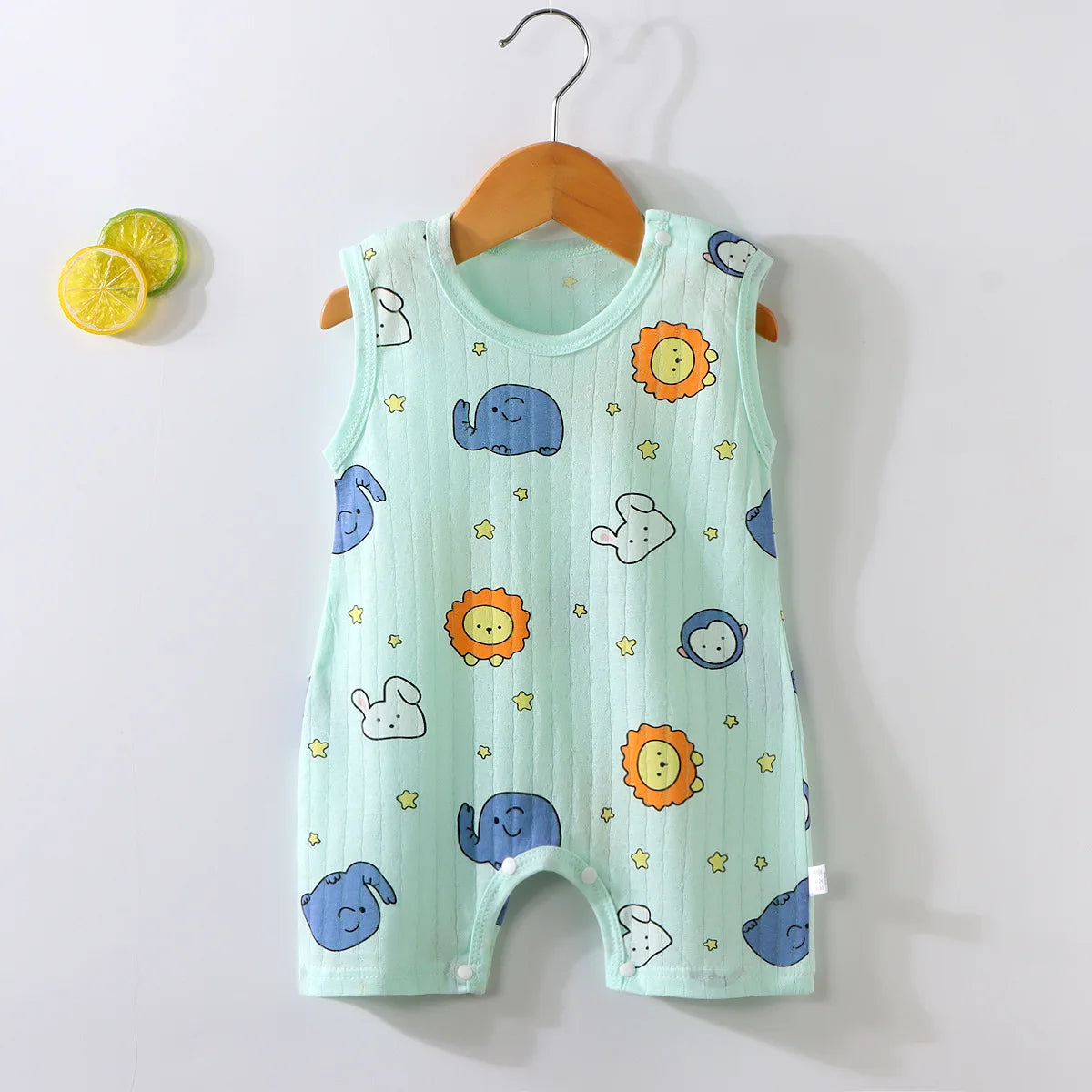 Pyjama Bébé “Souffle d’Été” – Combinaison Légère en Coton