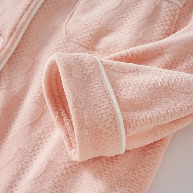 Pyjama “Hiver Essentiel” – Ensemble en Coton Chaud et Respirant