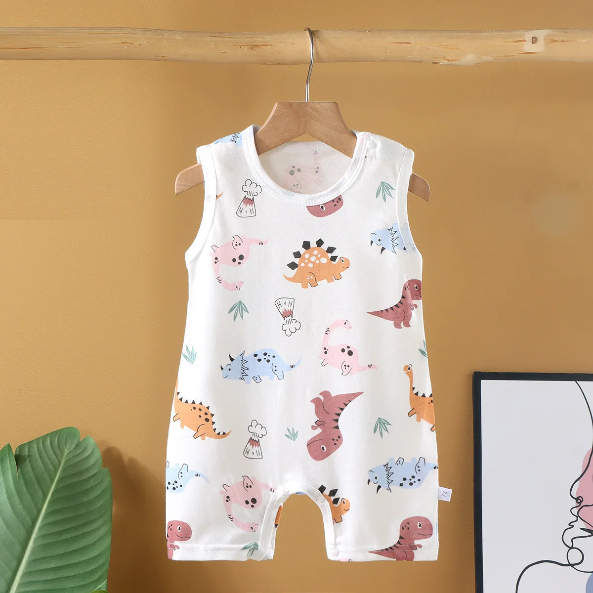 Pyjama Bébé “Souffle d’Été” – Combinaison Légère en Coton
