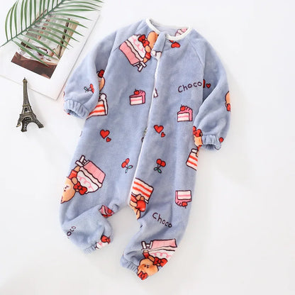 Pyjama Bébé “Zip” – Combinaison en Coton à Fermeture Éclair, Manches Longues