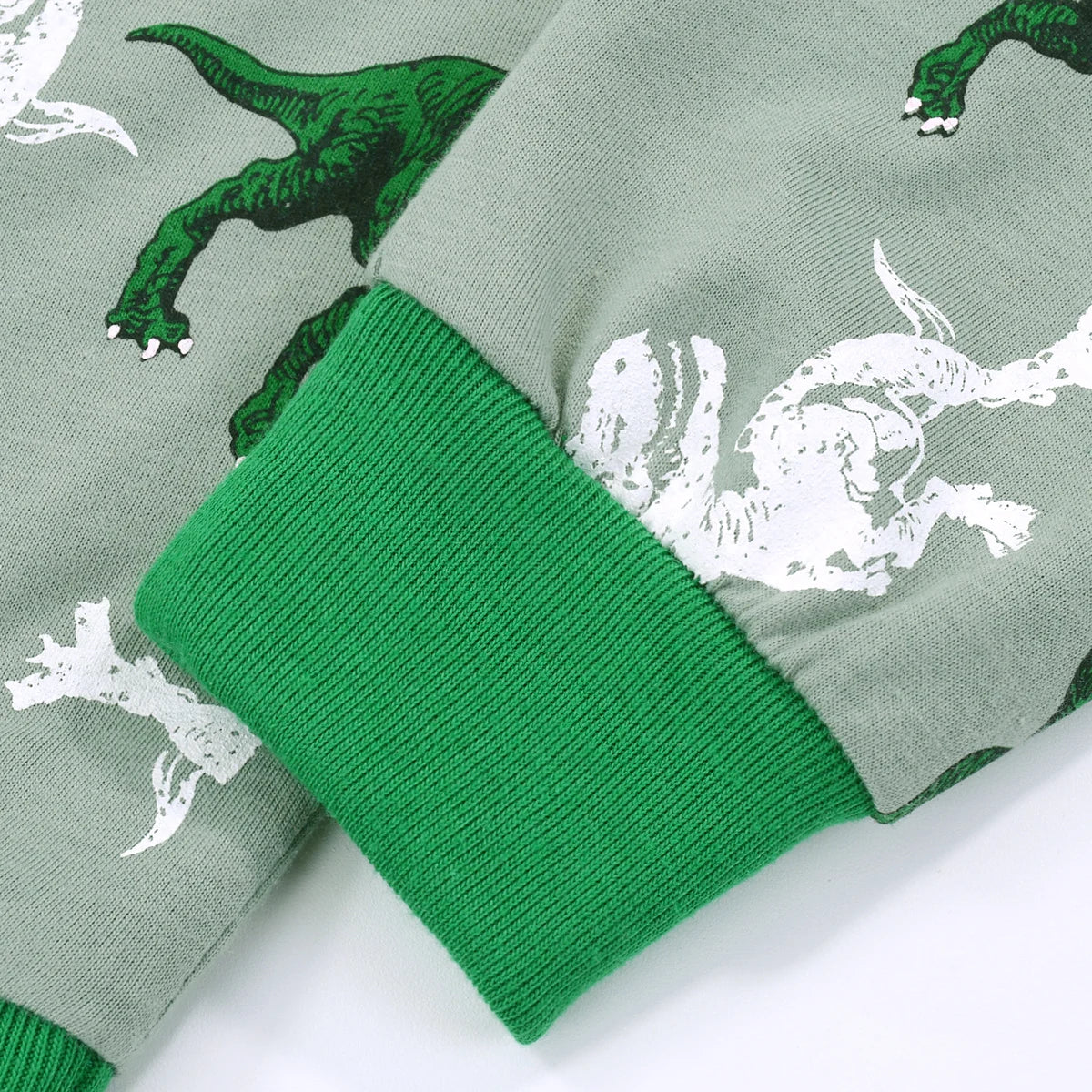 Pyjama Enfant Dinosaure – Ensemble Automne/Hiver en Coton Doux, Manches Longues