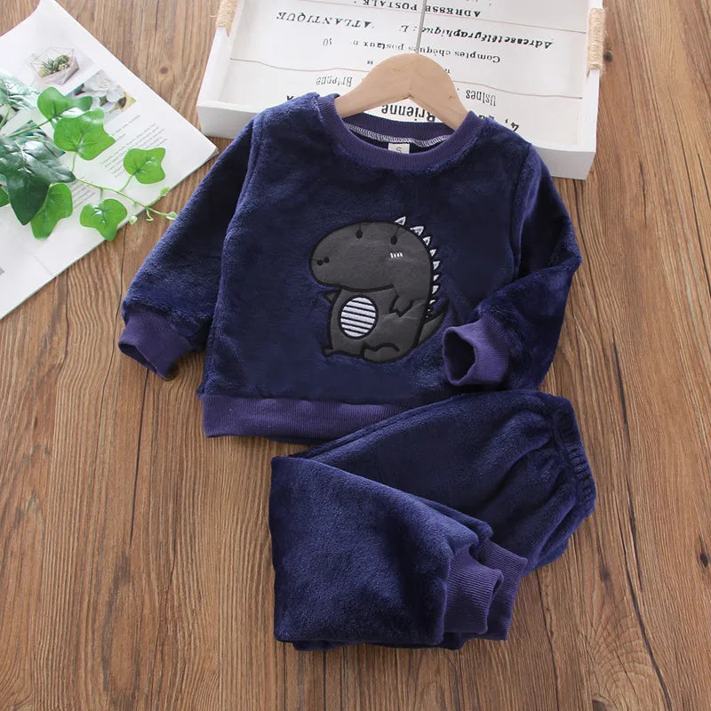 Pyjama Enfant “Doudou Cocoon” – Ensemble Automne/Hiver en Polaire Douce, 2 Pièces à Manches Longues