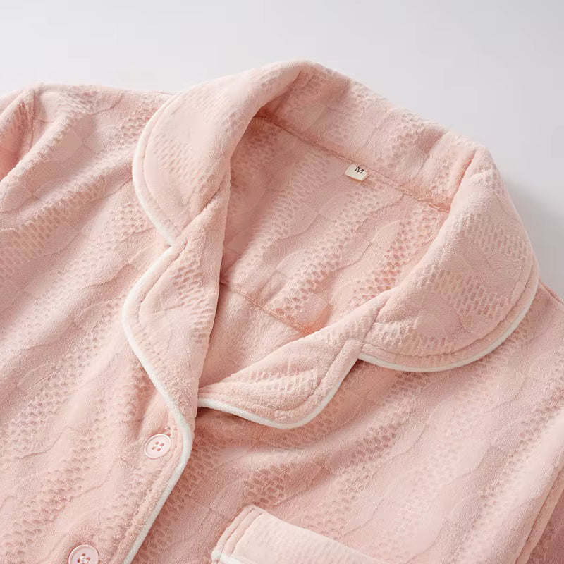 Pyjama “Hiver Essentiel” – Ensemble en Coton Chaud et Respirant
