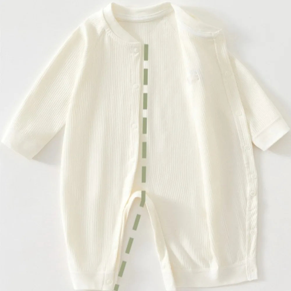 Pyjama Bébé Coton Côtelé – Grenouillère Printemps Été Unisexe pour les 0-24 Mois
