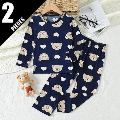 Pyjama Enfant Été “Cocon Instinctif” – Ensemble 2 Pièces en Coton Léger à Motifs Animaux, Manches Courtes