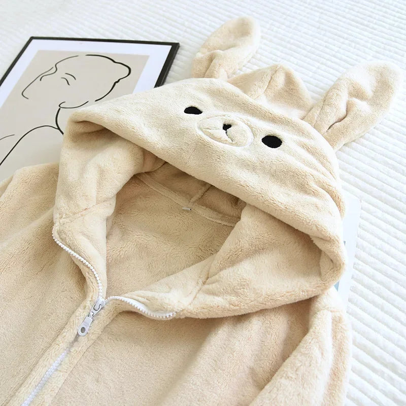 Pyjama Mixte “Refuge d’Hiver” – Ensemble en Coton Doux et Chaud