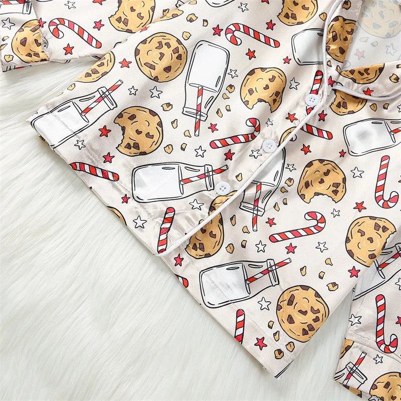 Pyjama Enfant “Noël Gourmand” – Ensemble Motifs Biscuits
