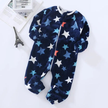 Pyjama Bébé “Zip” – Combinaison en Coton à Fermeture Éclair, Manches Longues