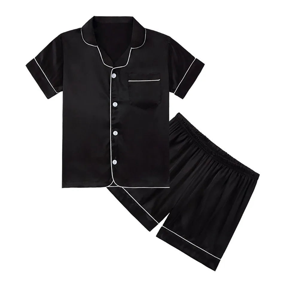 Pyjama Enfant Été “Libre” – Ensemble Mixte en Coton Léger, Manches Courtes & Short