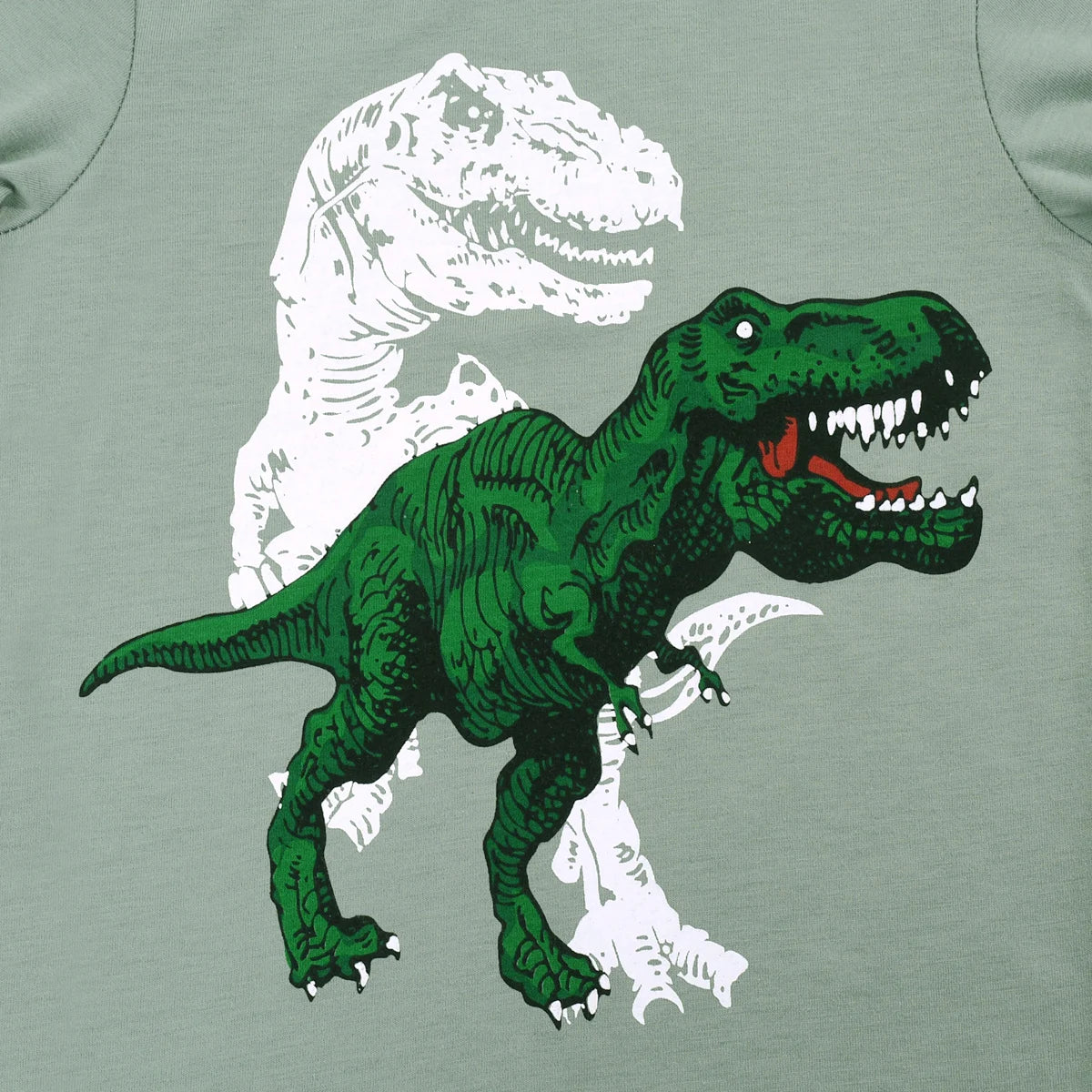 Pyjama Enfant Dinosaure – Ensemble Automne/Hiver en Coton Doux, Manches Longues
