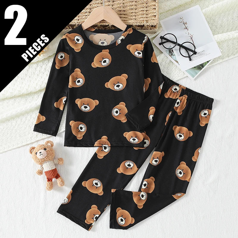 Pyjama Enfant Été “Cocon Instinctif” – Ensemble 2 Pièces en Coton Léger à Motifs Animaux, Manches Courtes