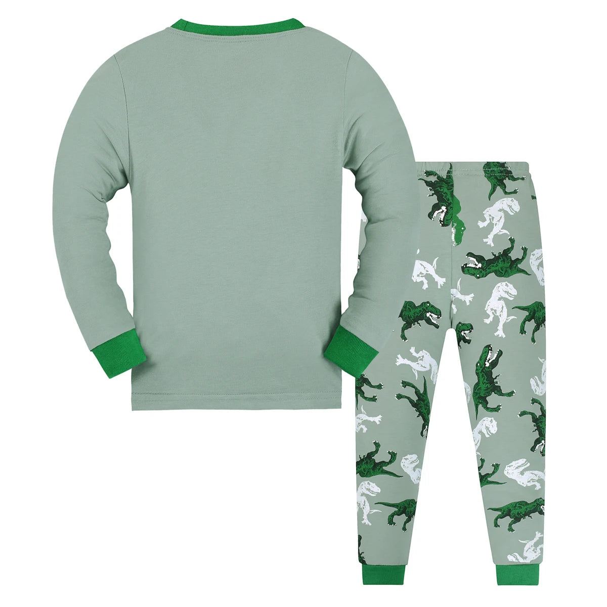Pyjama Enfant Dinosaure – Ensemble Automne/Hiver en Coton Doux, Manches Longues