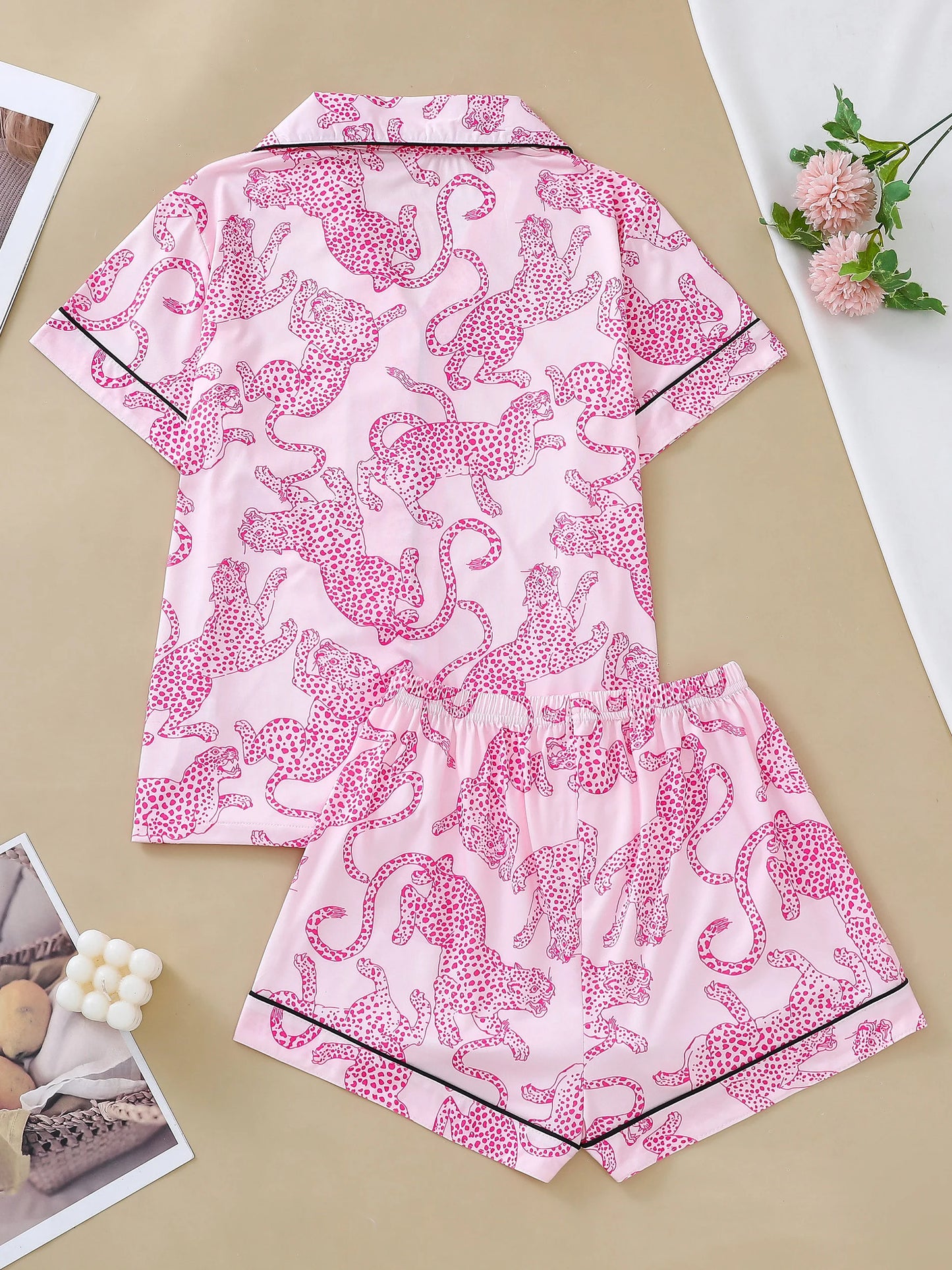 Pyjama Femme “Féroce d’Été” – Ensemble Coton Léger Imprimé