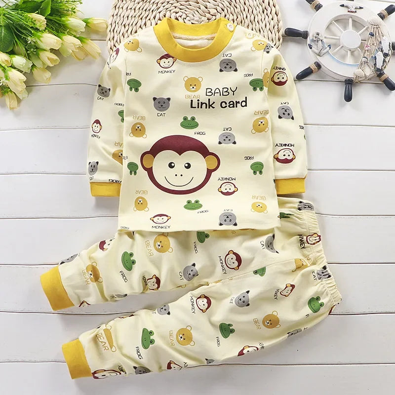 Pyjama enfant coton doux respirant – Toutes saisons – Confort nuit & jour – Motifs animaux ludiques – Pyjama bébé fille garçon – Taille 0 à 6 ans