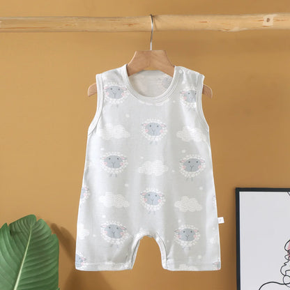 Pyjama Bébé “Souffle d’Été” – Combinaison Légère en Coton