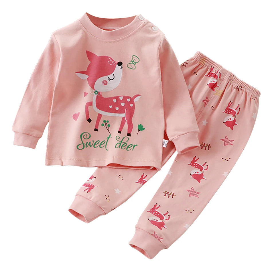 Pyjama Enfant Automne “L’Essentiel Doux” – Ensemble 2 Pièces en Coton Chaud, Manches Longues, Confort Saisonnier