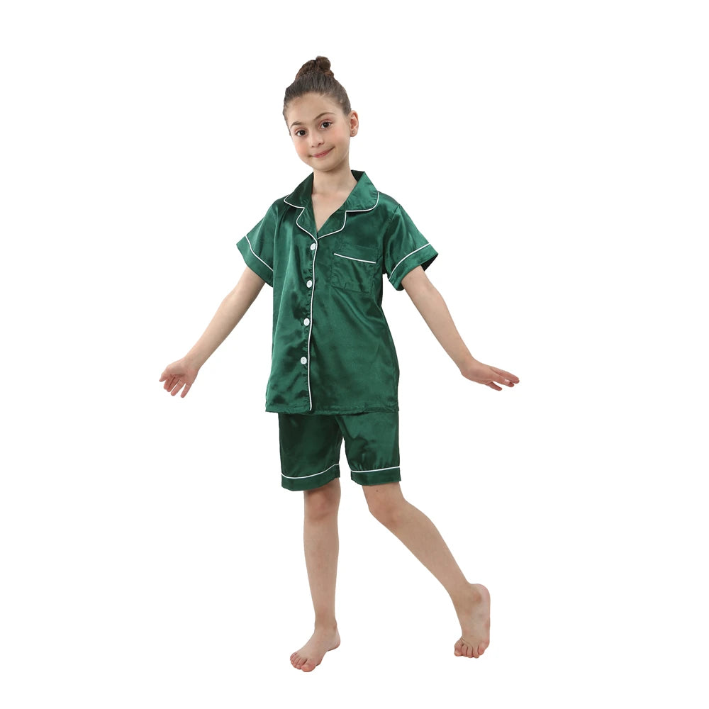 Pyjama Enfant Été “L’Essentiel à Fleur de Peau” – Ensemble Léger en Coton, Manches Courtes