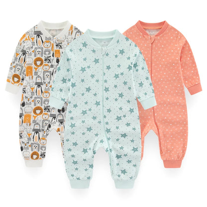 Pyjama Bébé “Zippé” – Combinaison en Coton avec Fermeture Éclair