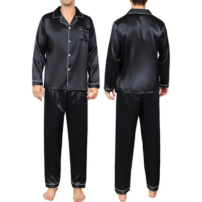 Pyjama Homme “L’Éclat d’Été” – Ensemble Satiné Élégant et Léger Été