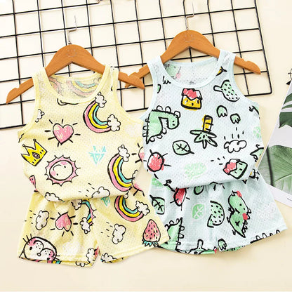Pyjama Enfant Été “Sans Manches” – Ensemble Léger en Coton Doux, Respirant & Estival