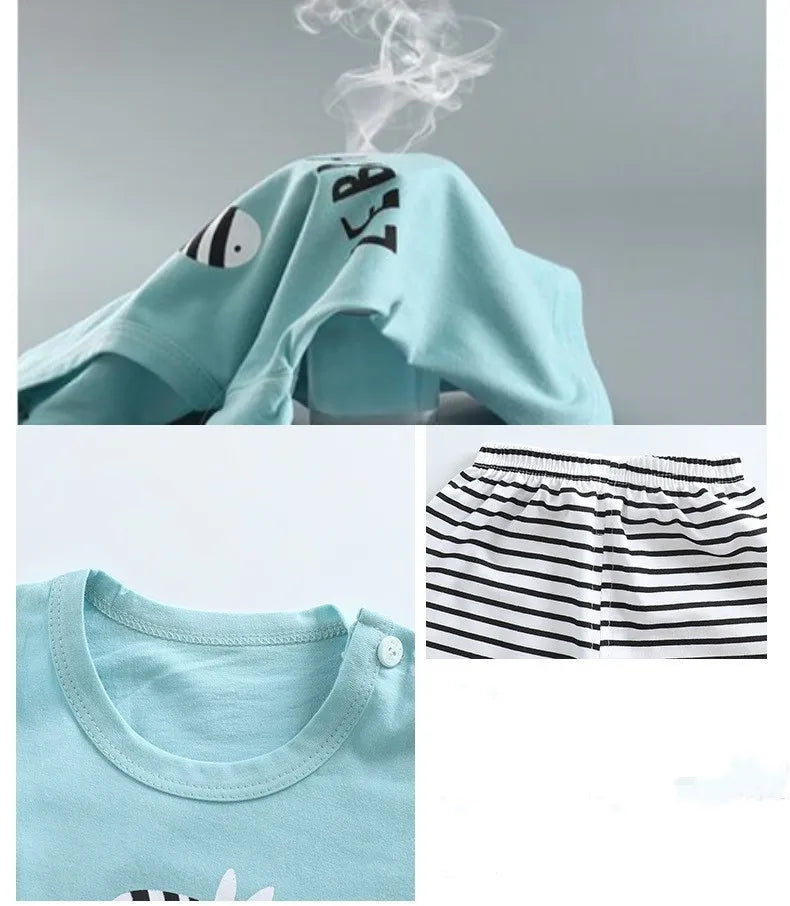 Pyjama Enfant “Zèbre Douillet” – Ensemble Automne/Hiver en Coton Doux, Manches Longues, Confort Mixte