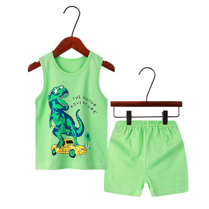 Pyjama Enfant Été “Sans Manches” – Ensemble Léger en Coton Doux, Respirant & Estival