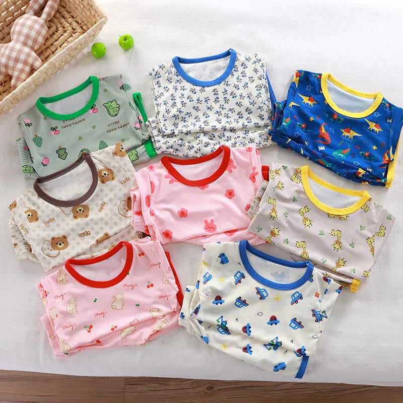 Pyjama Enfant Été “Jungle & Fun” – Coton Respirant à Imprimés Ludiques