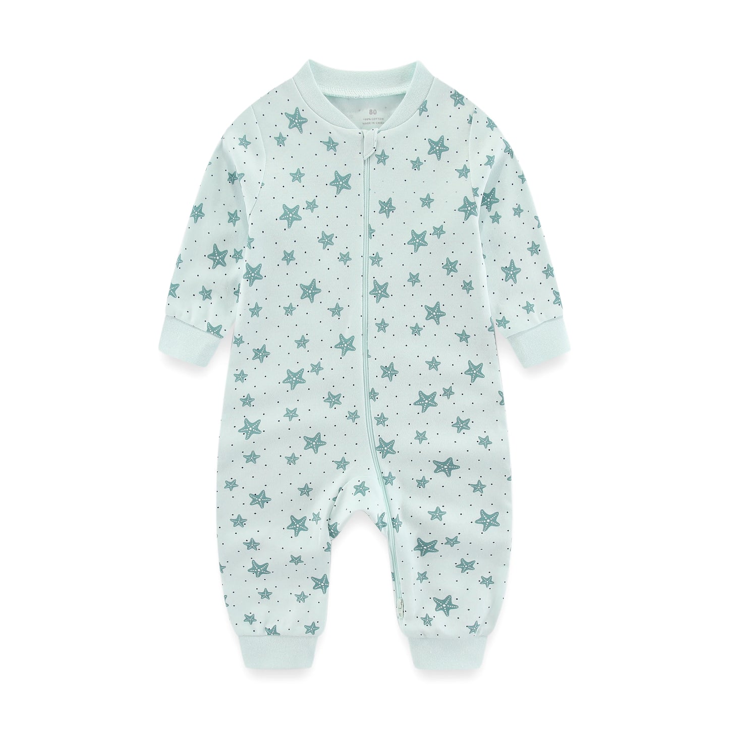 Pyjama Bébé “Zippé” – Combinaison en Coton avec Fermeture Éclair