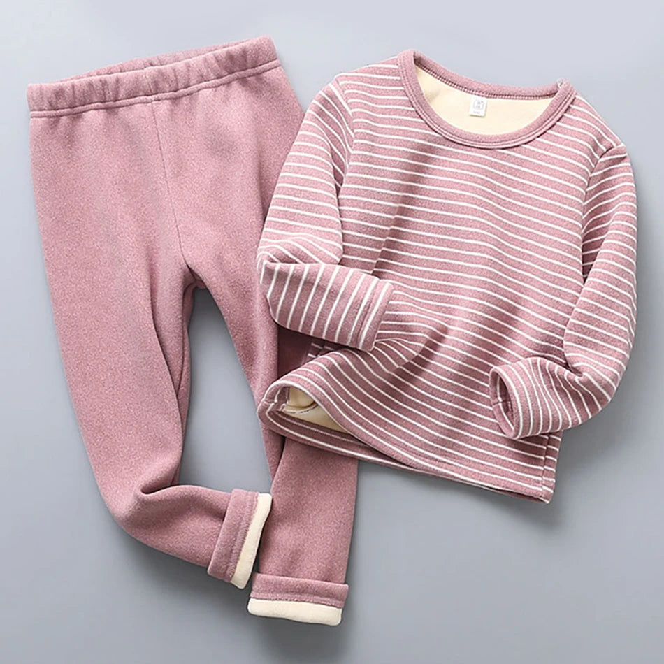 Pyjama Enfant « Rayons Douillets » – Ensemble 2 Pièces en Coton Doux, Manches Longues, Automne/Hiver