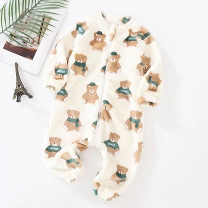 Pyjama Bébé “Zip” – Combinaison en Coton à Fermeture Éclair, Manches Longues