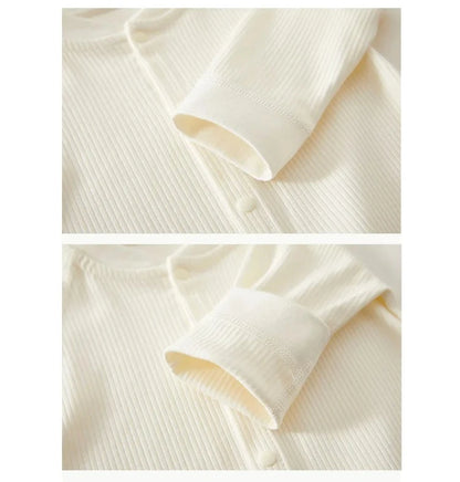 Pyjama Bébé Coton Côtelé – Grenouillère Printemps Été Unisexe pour les 0-24 Mois