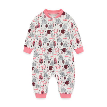 Pyjama Bébé “Zippé” – Combinaison en Coton avec Fermeture Éclair