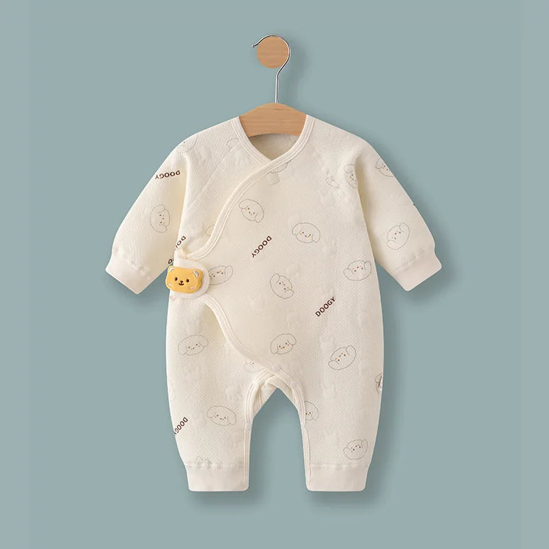 Pyjama Bébé "Coton Étoiles" – Grenouillère Unisexe Motif 0-24 Mois