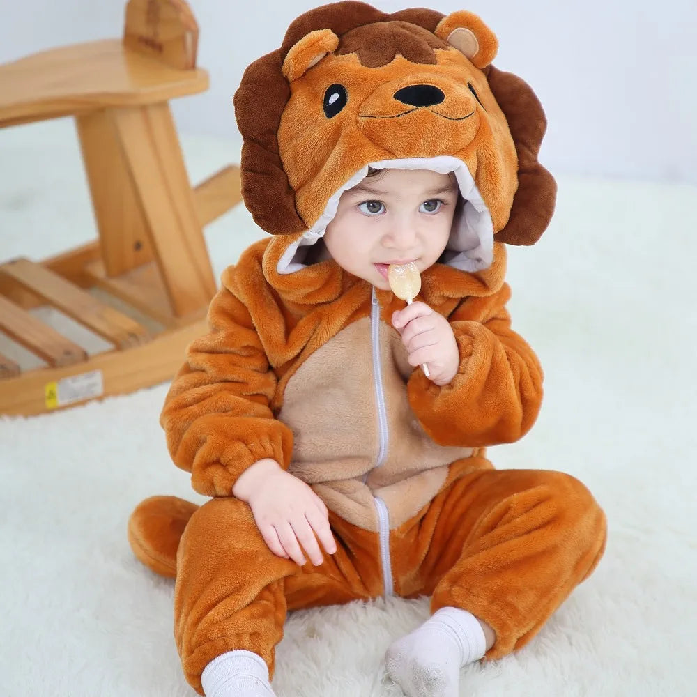 Pyjama pilou pilou Polaire Enfant Hiver – Licorne, Loup, Dino & Animaux, Combinaison Chaude