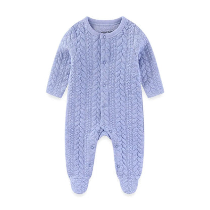Pyjama Bébé Hiver Maille Tricot – Grenouillère Coton Chaud 0-24 Mois