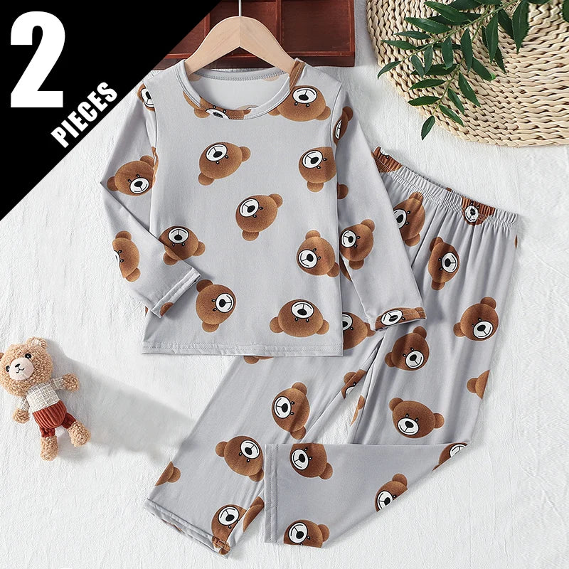 Pyjama Enfant Été “Cocon Instinctif” – Ensemble 2 Pièces en Coton Léger à Motifs Animaux, Manches Courtes