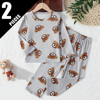 Pyjama Enfant Été “Cocon Instinctif” – Ensemble 2 Pièces en Coton Léger à Motifs Animaux, Manches Courtes