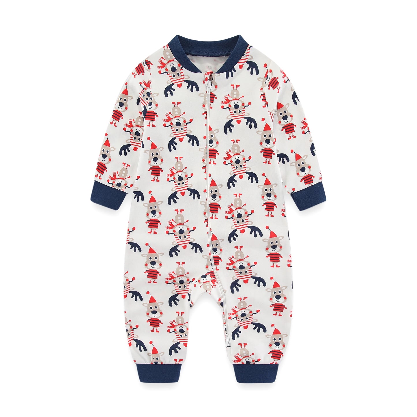 Pyjama Bébé “Zippé” – Combinaison en Coton avec Fermeture Éclair