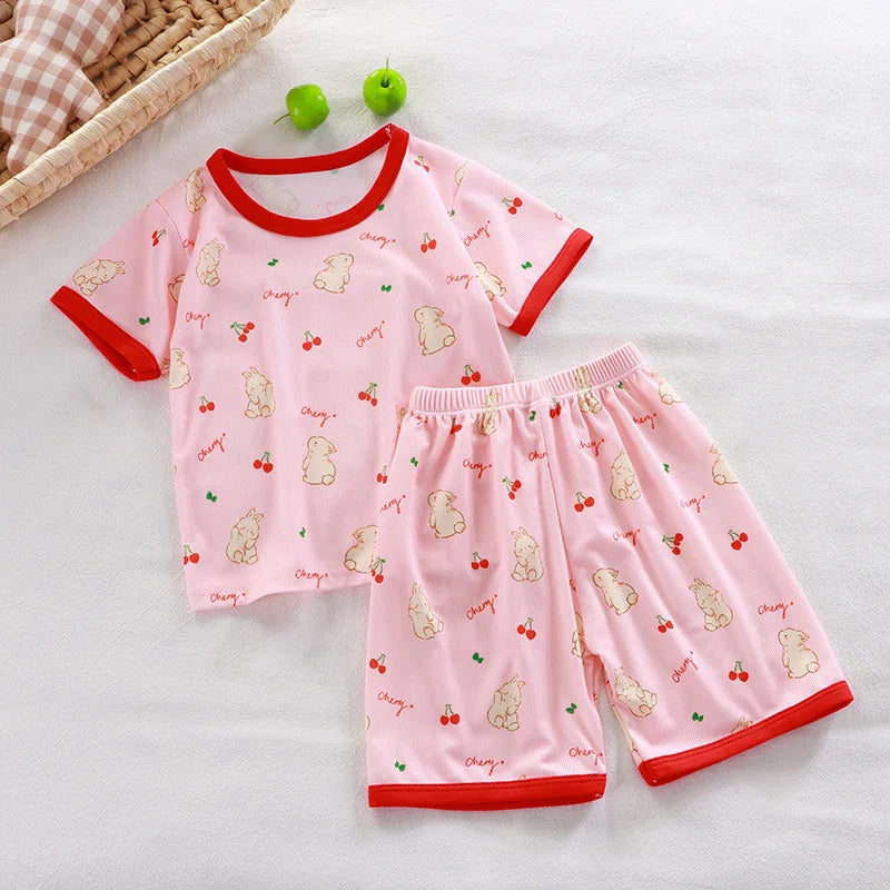 Pyjama Enfant Été “Jungle & Fun” – Coton Respirant à Imprimés Ludiques