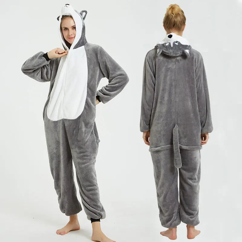 Pyjama pilou pilou Femme "Kigurumi Animal" – Douceur Fantaisie Hiver