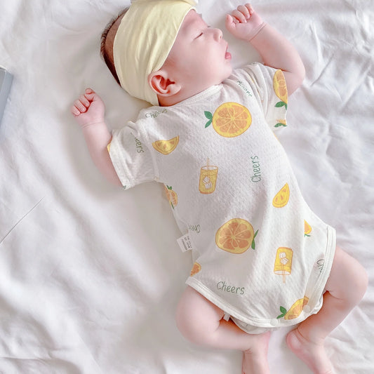 Pyjama Bébé Été “Clair de Fraîcheur” – Barboteuse en Coton Respirant