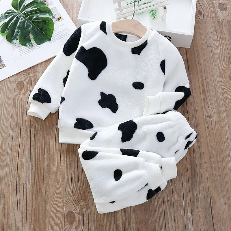 Pyjama Enfant “Doudou Cocoon” – Ensemble Automne/Hiver en Polaire Douce, 2 Pièces à Manches Longues