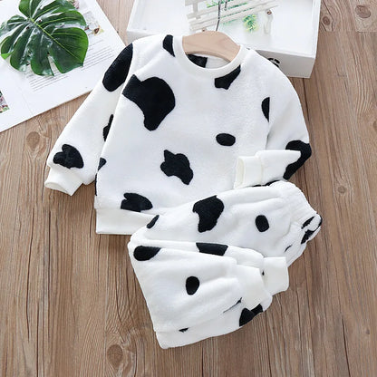 Pyjama Enfant “Doudou Cocoon” – Ensemble Automne/Hiver en Polaire Douce, 2 Pièces à Manches Longues