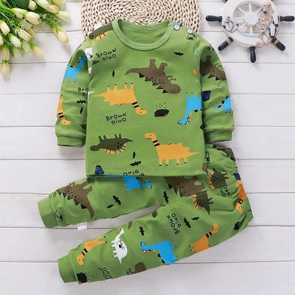 Pyjama enfant coton doux respirant – Toutes saisons – Confort nuit & jour – Motifs animaux ludiques – Pyjama bébé fille garçon – Taille 0 à 6 ans