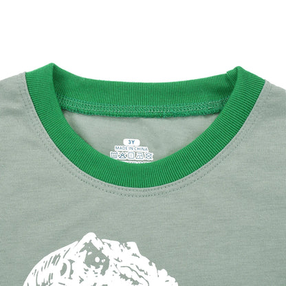 Pyjama Enfant Dinosaure – Ensemble Automne/Hiver en Coton Doux, Manches Longues