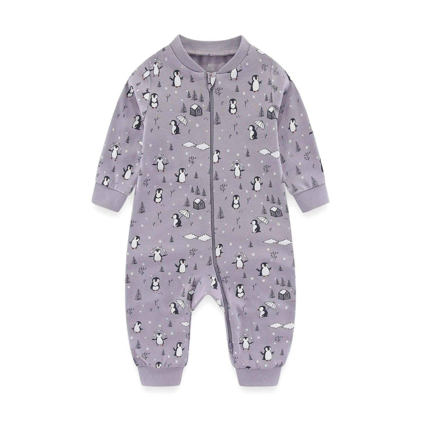 Pyjama Bébé “Zippé” – Combinaison en Coton avec Fermeture Éclair