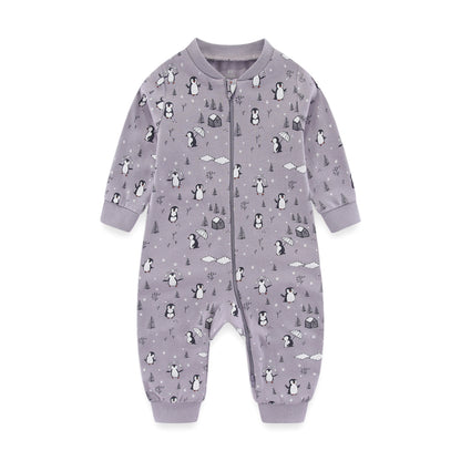 Pyjama Bébé “Zippé” – Combinaison en Coton avec Fermeture Éclair