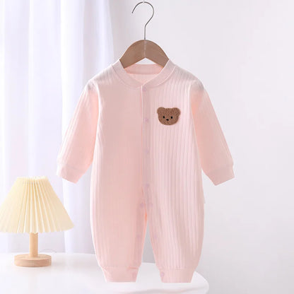 Pyjama Bébé Polaire Hiver “Ourson” – Grenouillère Chaude 0-24 Mois